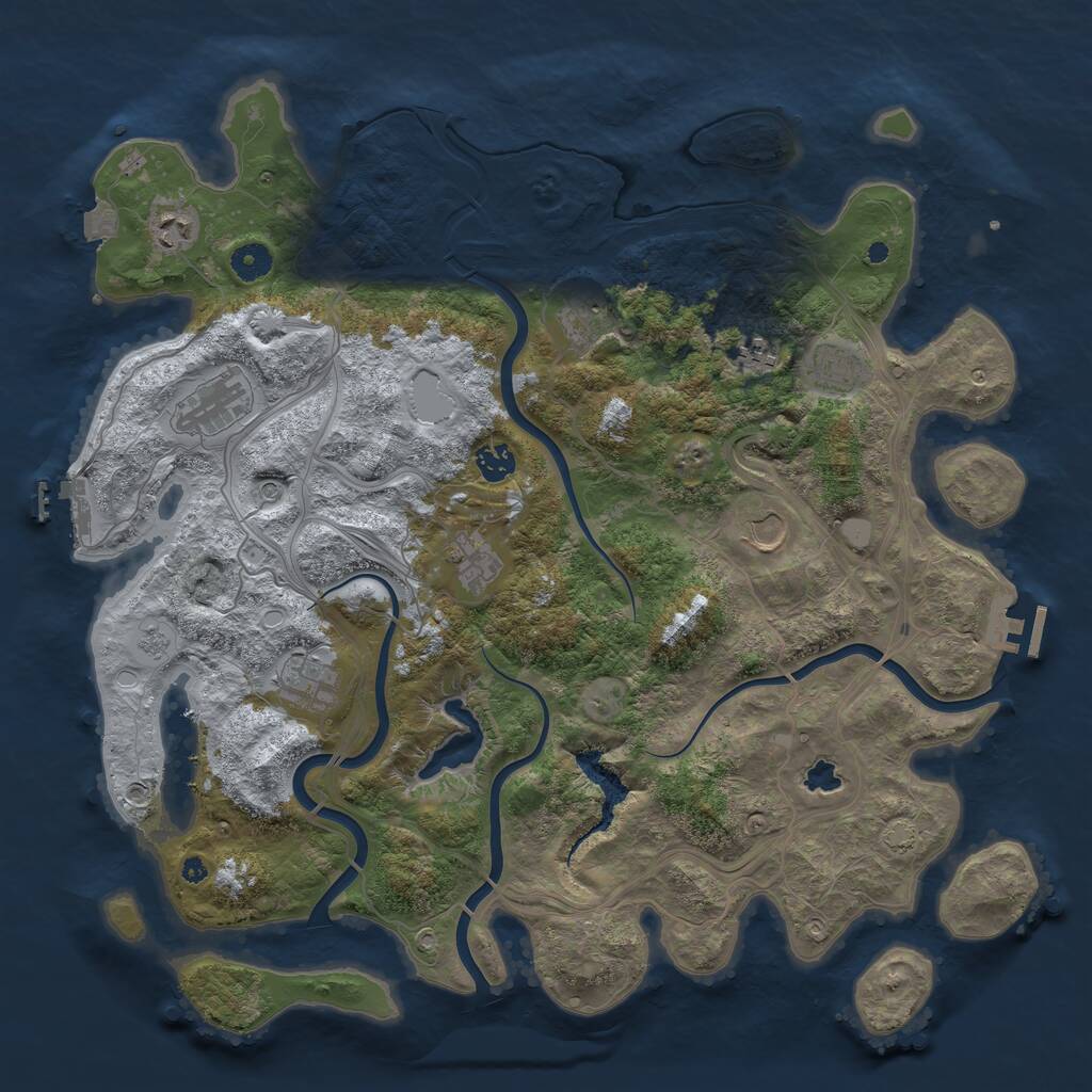 Rust Map: Procedural Map, Size: 4250, Seed: 381218472, 15 Monuments