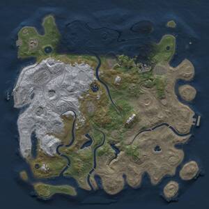 Thumbnail Rust Map: Procedural Map, Size: 4250, Seed: 381218472, 15 Monuments