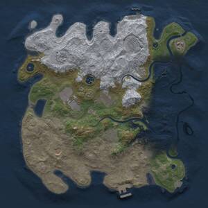 Thumbnail Rust Map: Procedural Map, Size: 3800, Seed: 1970567361, 16 Monuments