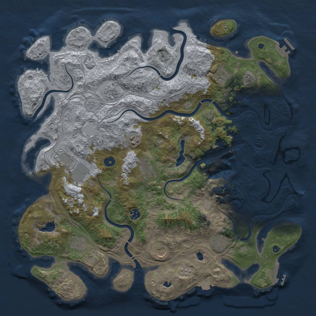 Rust Map: Procedural Map, Size: 4500, Seed: 1471833004, 16 Monuments