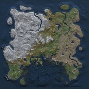 Thumbnail Rust Map: Procedural Map, Size: 4500, Seed: 1918964573, 16 Monuments