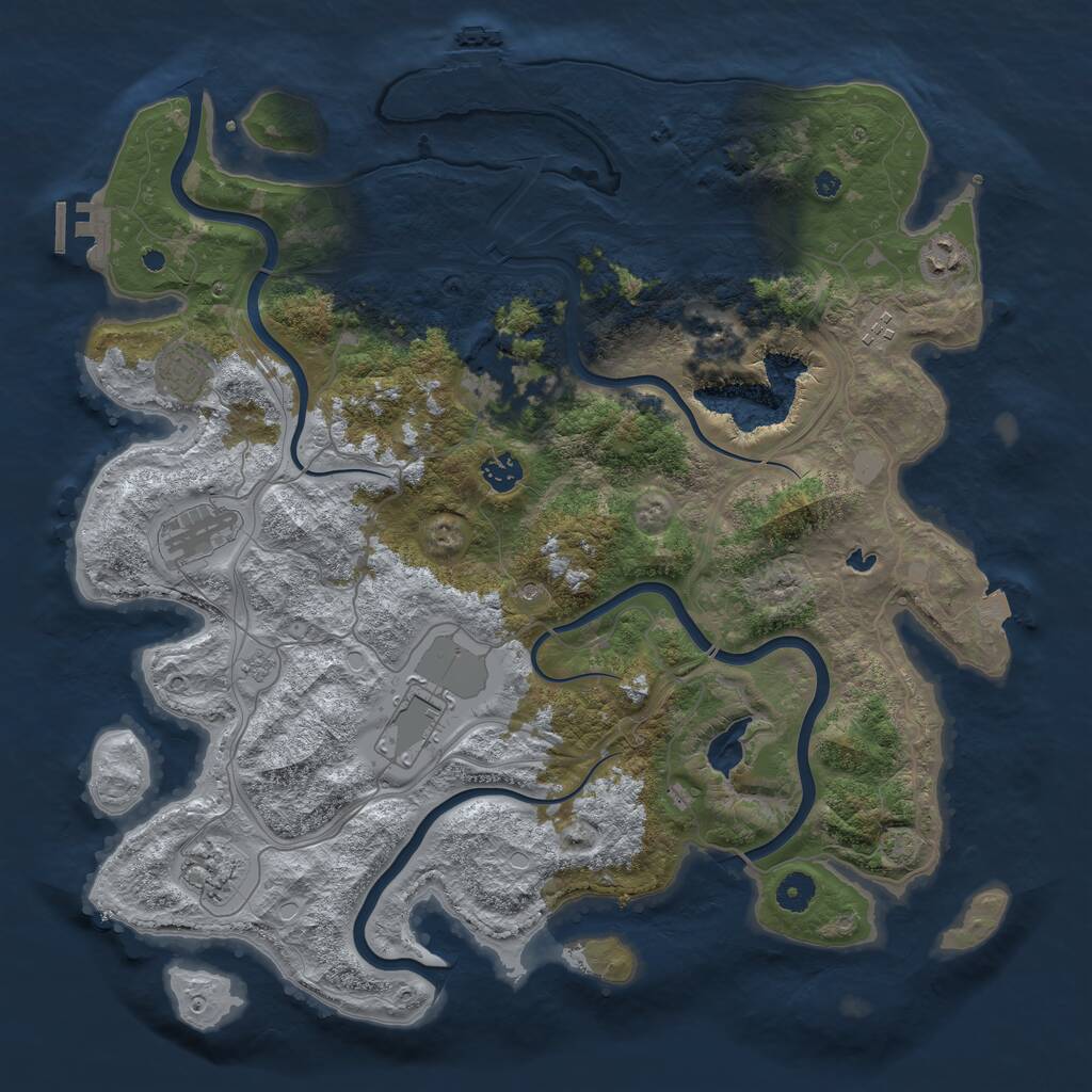 Rust Map: Procedural Map, Size: 4250, Seed: 1478299622, 14 Monuments