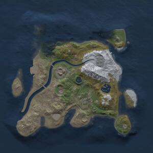 Thumbnail Rust Map: Procedural Map, Size: 2500, Seed: 2074581886, 7 Monuments