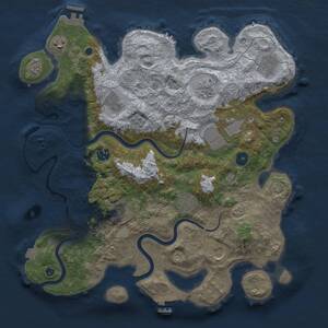 Thumbnail Rust Map: Procedural Map, Size: 3800, Seed: 477860428, 16 Monuments
