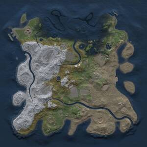 Thumbnail Rust Map: Procedural Map, Size: 3750, Seed: 571257, 16 Monuments