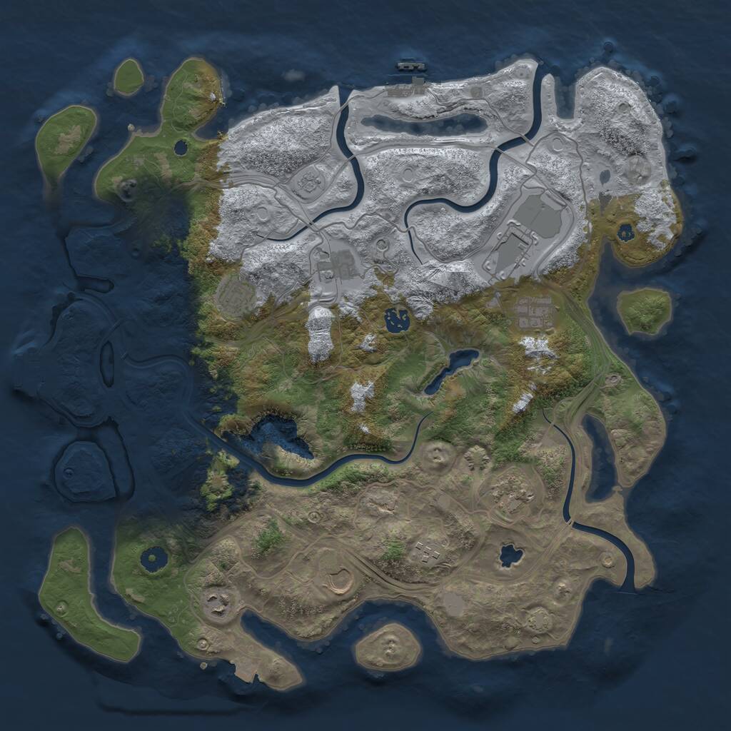 Rust Map: Procedural Map, Size: 4250, Seed: 1725002305, 15 Monuments