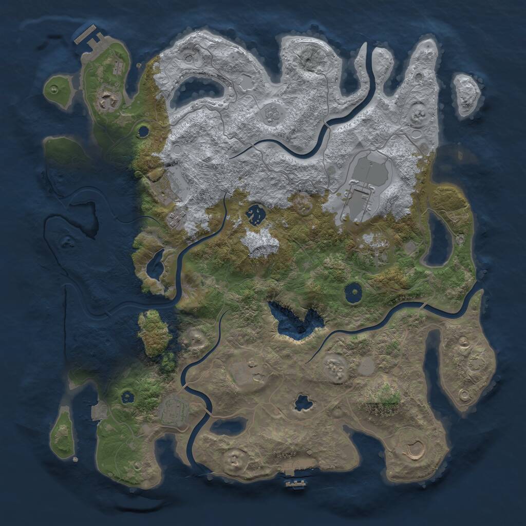 Rust Map: Procedural Map, Size: 4100, Seed: 140825, 15 Monuments