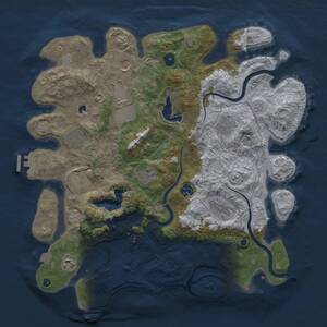 Thumbnail Rust Map: Procedural Map, Size: 4000, Seed: 1420201140, 16 Monuments