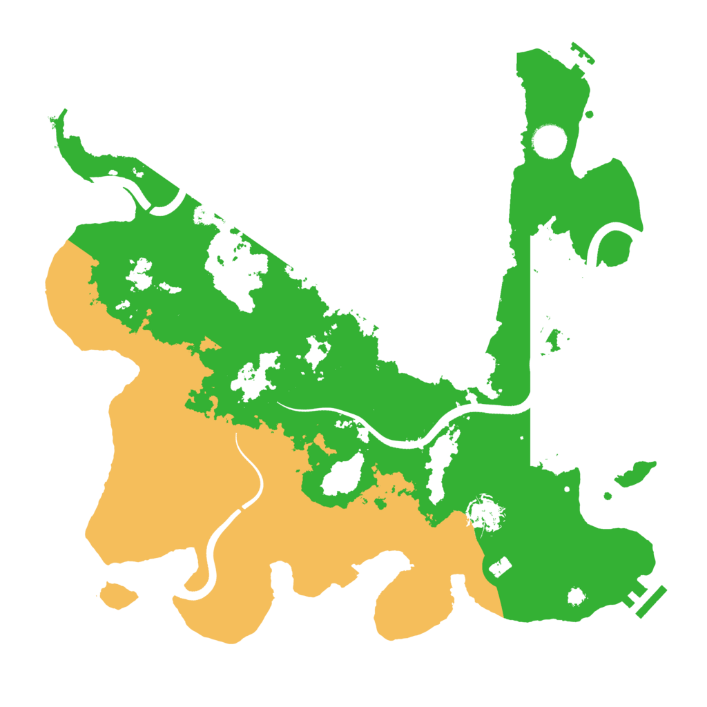 Biome Rust Map: Procedural Map, Size: 3650, Seed: 7661