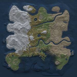 Thumbnail Rust Map: Procedural Map, Size: 3750, Seed: 37879, 16 Monuments