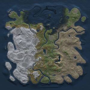 Thumbnail Rust Map: Procedural Map, Size: 4500, Seed: 444808372, 16 Monuments