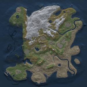Thumbnail Rust Map: Procedural Map, Size: 4000, Seed: 729384521, 15 Monuments