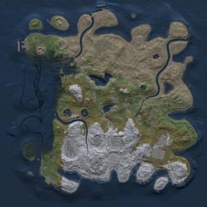 Thumbnail Rust Map: Procedural Map, Size: 4000, Seed: 998163, 15 Monuments
