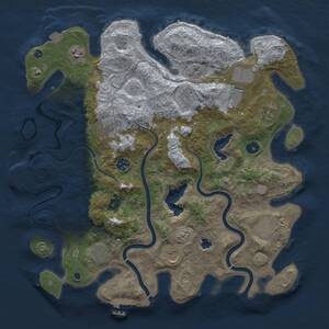 Thumbnail Rust Map: Procedural Map, Size: 4000, Seed: 547744478, 16 Monuments