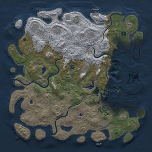 Thumbnail Rust Map: Procedural Map, Size: 4800, Seed: 1875100204, 17 Monuments