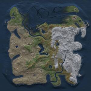 Thumbnail Rust Map: Procedural Map, Size: 4000, Seed: 45664, 16 Monuments