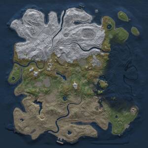 Thumbnail Rust Map: Procedural Map, Size: 4500, Seed: 144394062, 17 Monuments