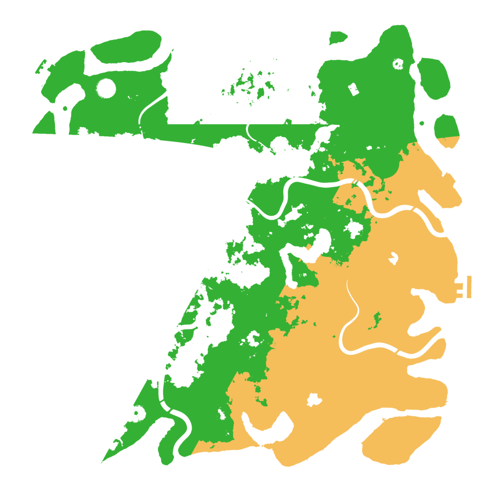Biome Rust Map: Procedural Map, Size: 4500, Seed: 158422