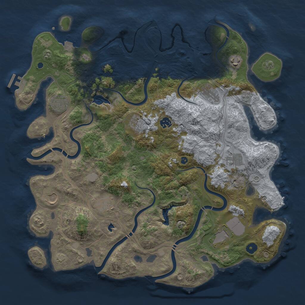 Rust Map: Procedural Map, Size: 4250, Seed: 1726904766, 15 Monuments