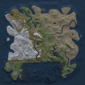 Thumbnail Rust Map: Procedural Map, Size: 4500, Seed: 173327874, 17 Monuments