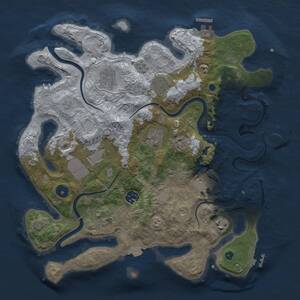 Thumbnail Rust Map: Procedural Map, Size: 3600, Seed: 14041992, 15 Monuments