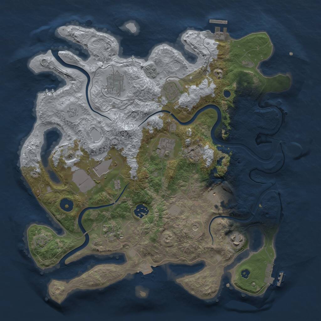 Rust Map: Procedural Map, Size: 3600, Seed: 14041992, 15 Monuments