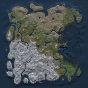 Thumbnail Rust Map: Procedural Map, Size: 4750, Seed: 639047974, 17 Monuments