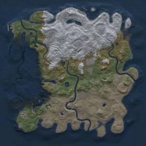 Thumbnail Rust Map: Procedural Map, Size: 4500, Seed: 32400, 17 Monuments