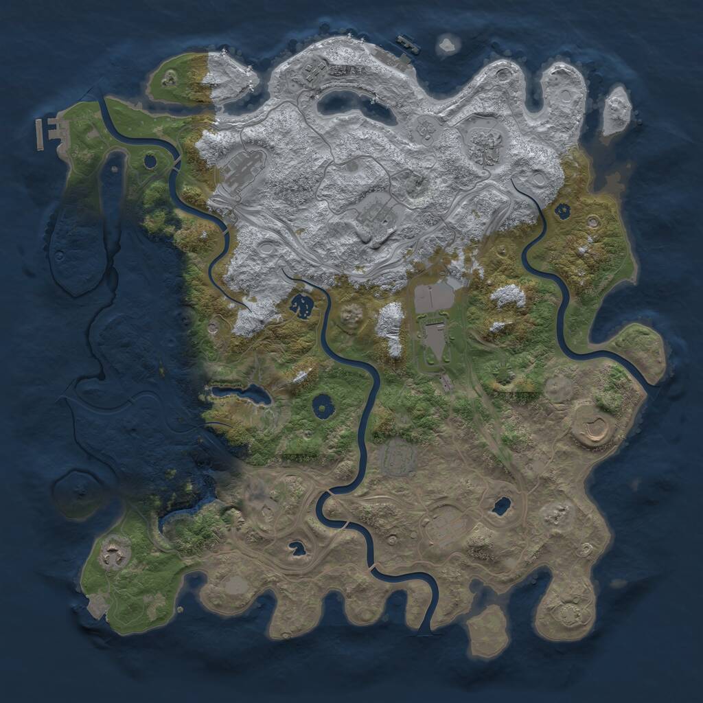 Rust Map: Procedural Map, Size: 4500, Seed: 32400, 17 Monuments