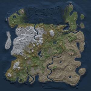 Thumbnail Rust Map: Procedural Map, Size: 4500, Seed: 925552790, 17 Monuments
