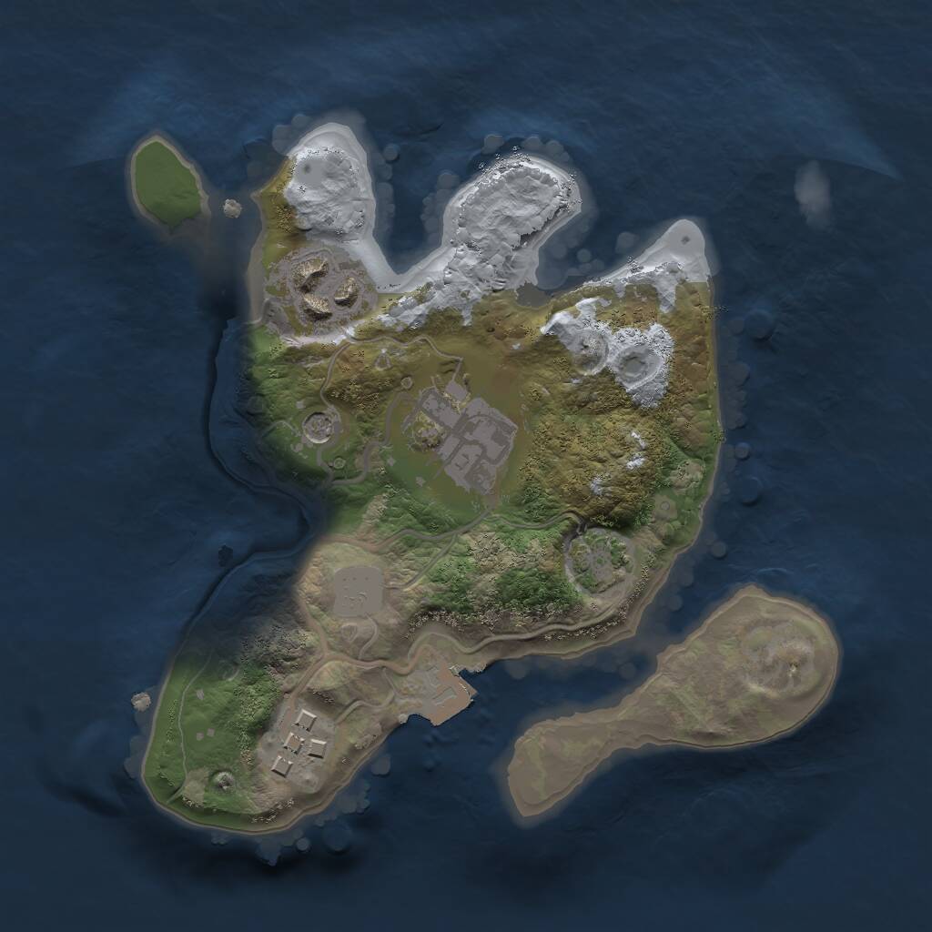 Rust Map: Procedural Map, Size: 2000, Seed: 1606752470, 6 Monuments