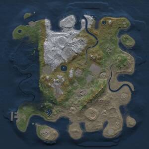 Thumbnail Rust Map: Procedural Map, Size: 3500, Seed: 239923, 15 Monuments