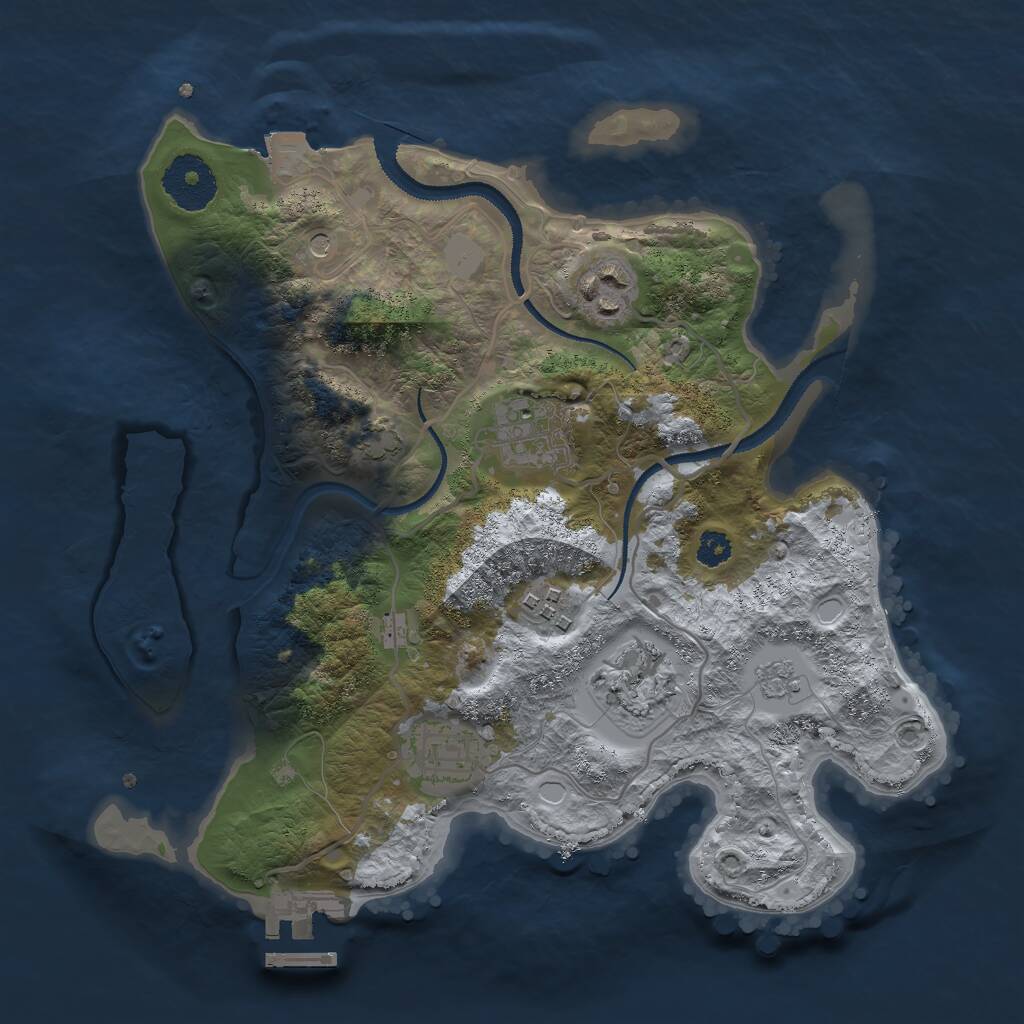 Rust Map: Procedural Map, Size: 2900, Seed: 90000, 10 Monuments