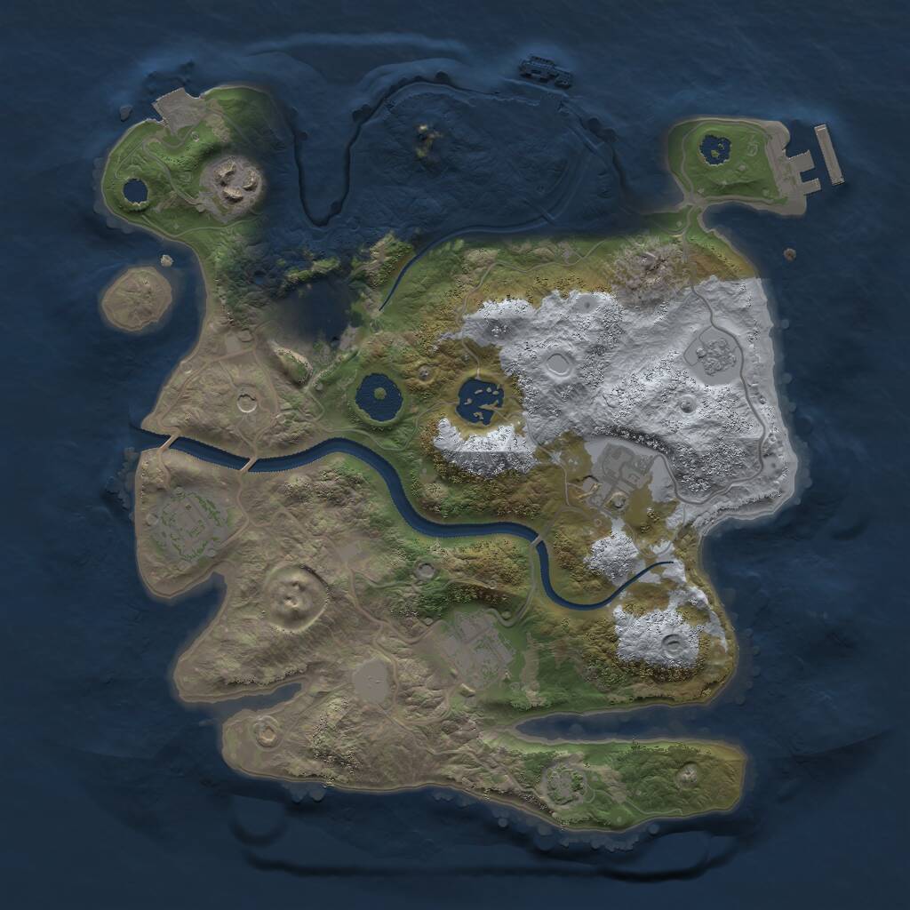 Rust Map: Procedural Map, Size: 3000, Seed: 13928, 12 Monuments