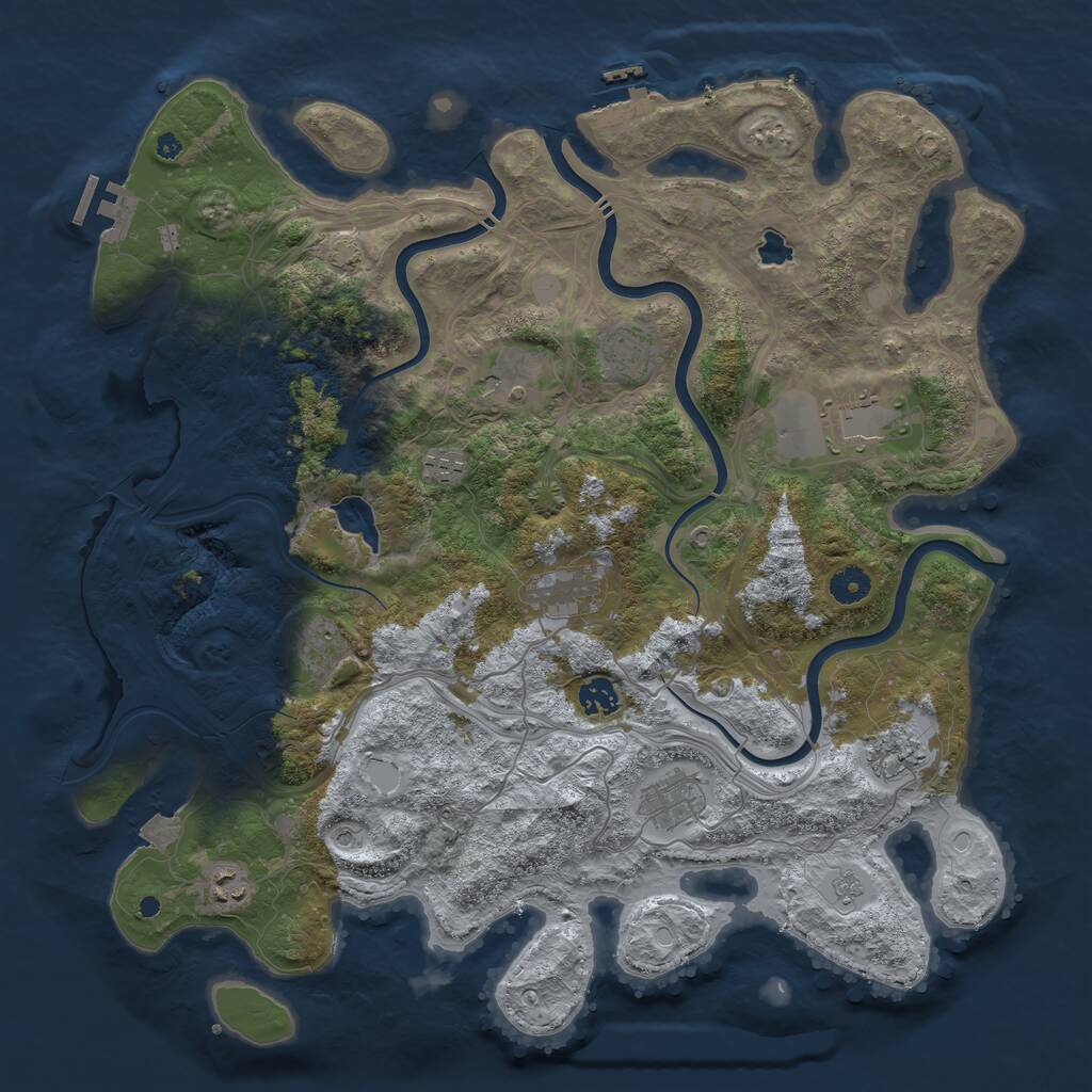 Rust Map: Procedural Map, Size: 4250, Seed: 1782, 16 Monuments