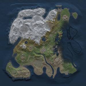 Thumbnail Rust Map: Procedural Map, Size: 3000, Seed: 729047331, 13 Monuments