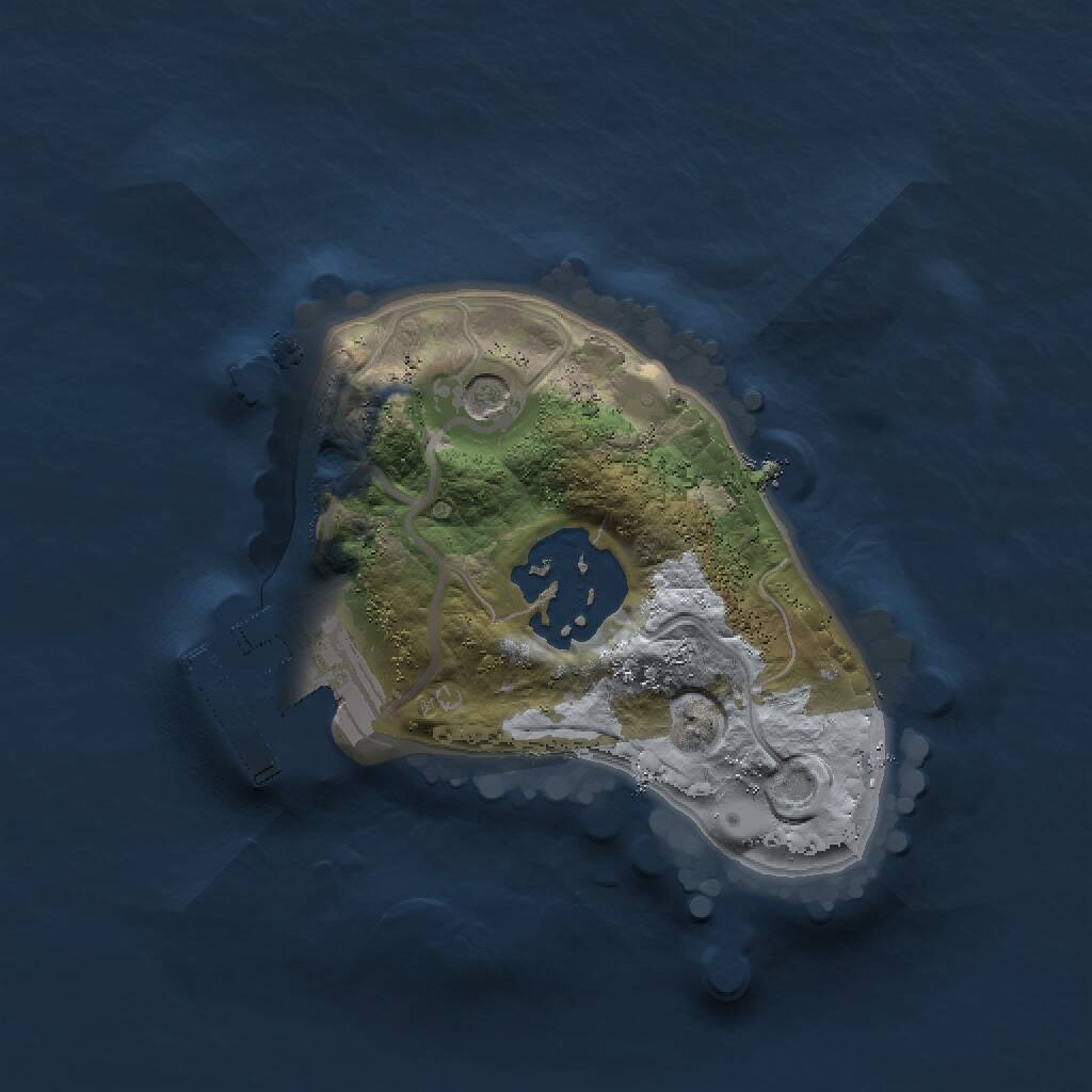 Rust Map: Procedural Map, Size: 1500, Seed: 1050531813, 4 Monuments