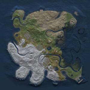 Thumbnail Rust Map: Procedural Map, Size: 3280, Seed: 518466124, 12 Monuments