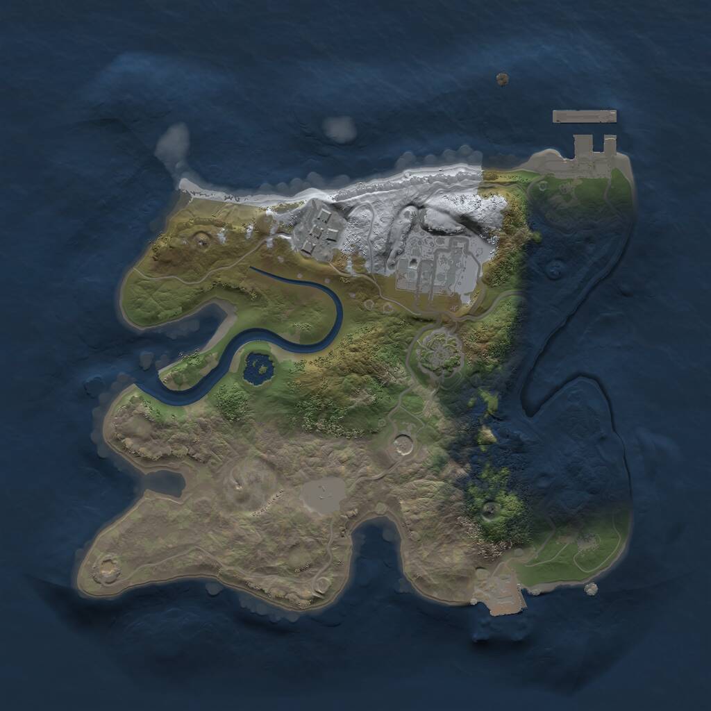 Rust Map: Procedural Map, Size: 2250, Seed: 6769420, 6 Monuments