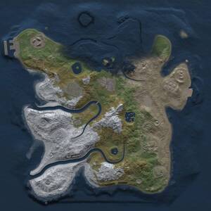 Thumbnail Rust Map: Procedural Map, Size: 3000, Seed: 1075161297, 12 Monuments