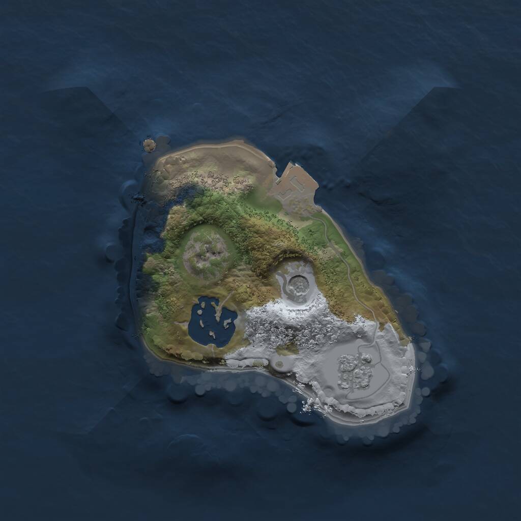 Rust Map: Procedural Map, Size: 1600, Seed: 1050531813, 4 Monuments