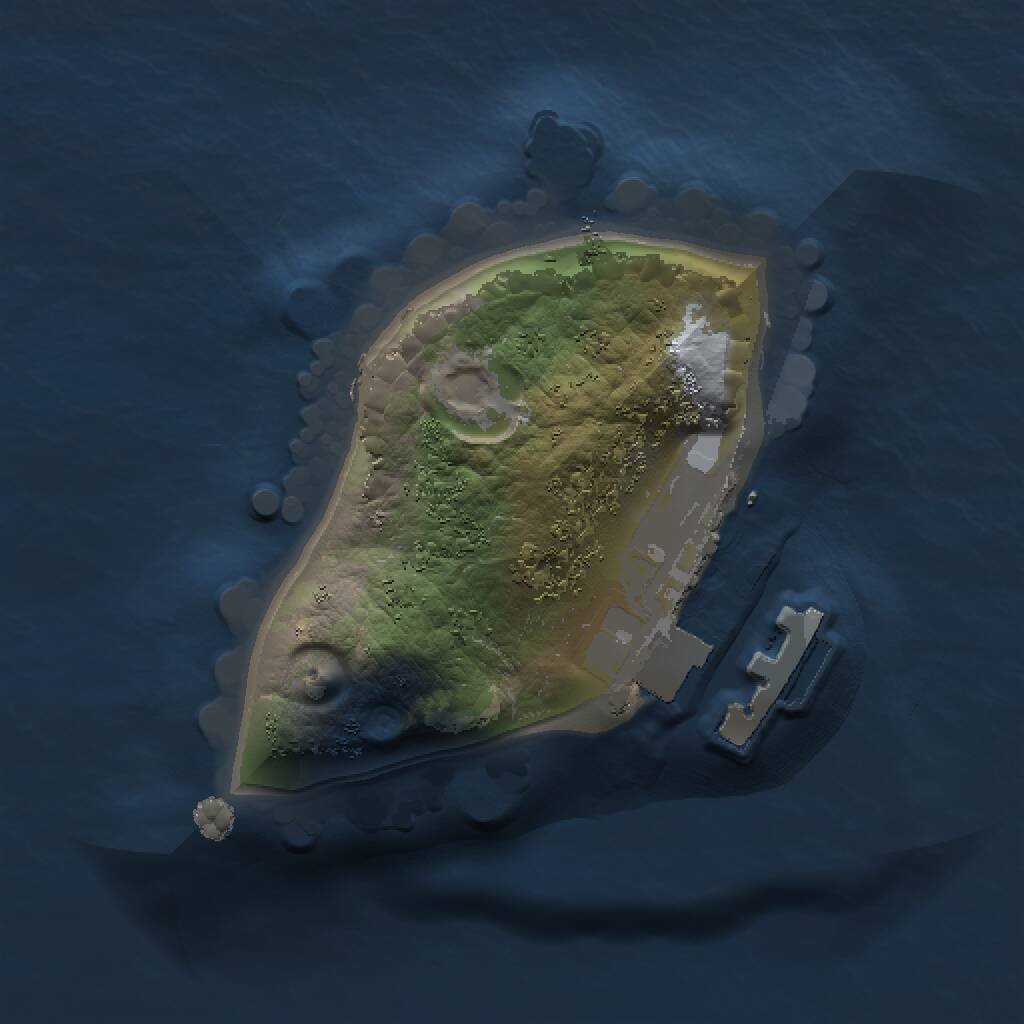 Rust Map: Procedural Map, Size: 1000, Seed: 1036574207, 2 Monuments