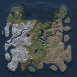 Thumbnail Rust Map: Procedural Map, Size: 4000, Seed: 1594362724, 16 Monuments