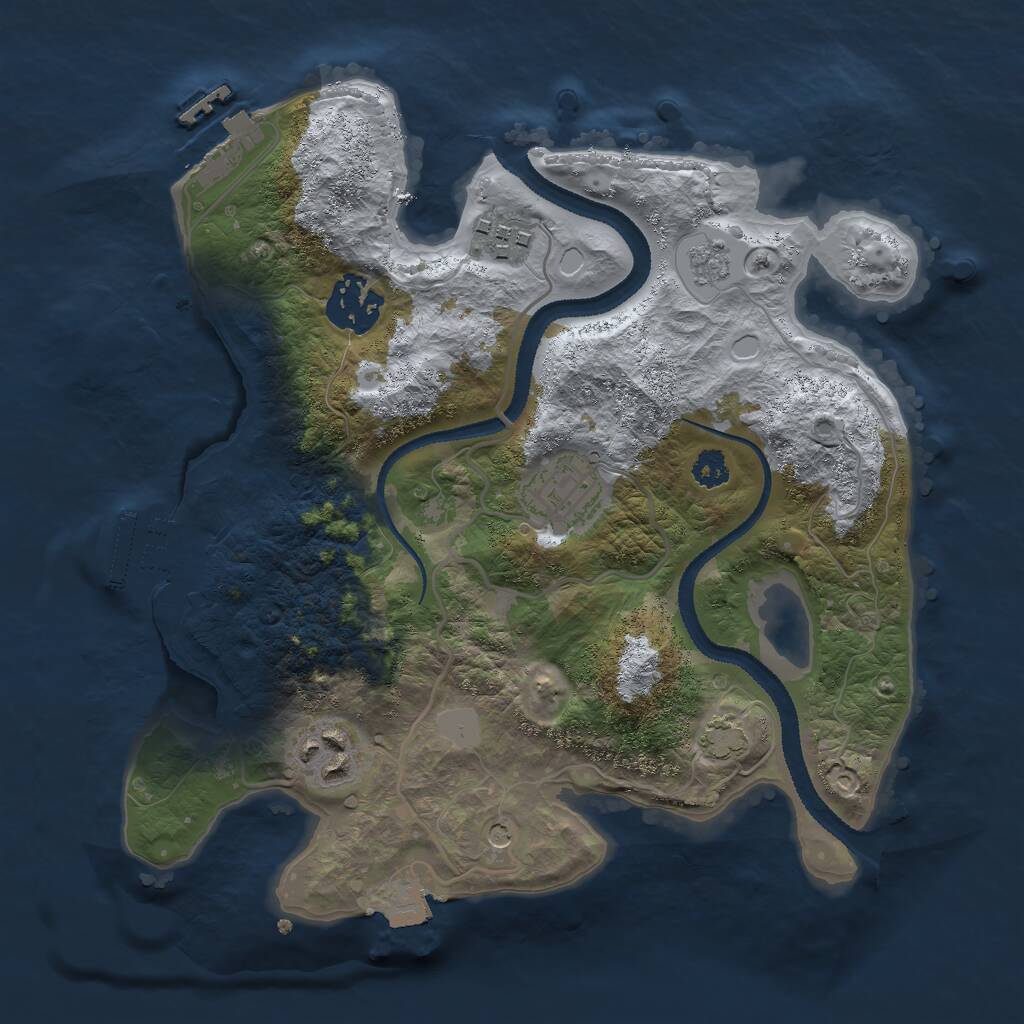 Rust Map: Procedural Map, Size: 2750, Seed: 294691984, 10 Monuments