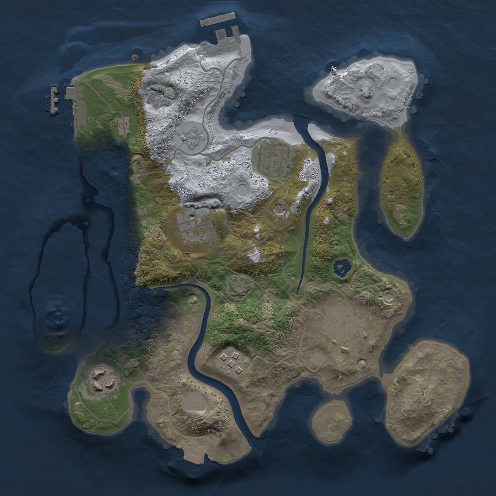 Rust Map: Procedural Map, Size: 2800, Seed: 103, 11 Monuments