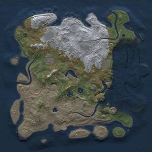 Thumbnail Rust Map: Procedural Map, Size: 4000, Seed: 48807887, 15 Monuments