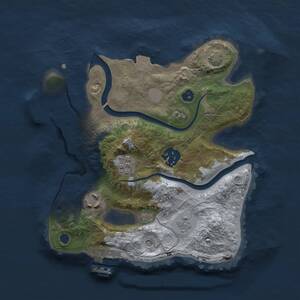 Thumbnail Rust Map: Procedural Map, Size: 2500, Seed: 1268097249, 9 Monuments