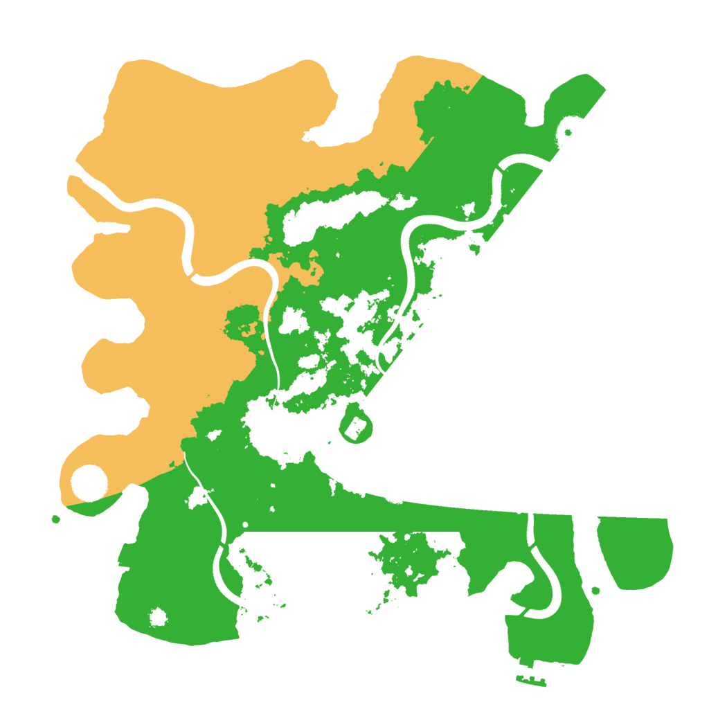 Biome Rust Map: Procedural Map, Size: 3500, Seed: 91529021