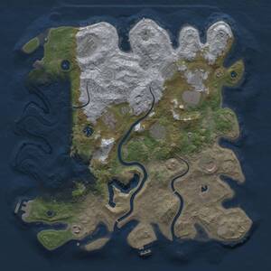 Thumbnail Rust Map: Procedural Map, Size: 4000, Seed: 20601809, 15 Monuments