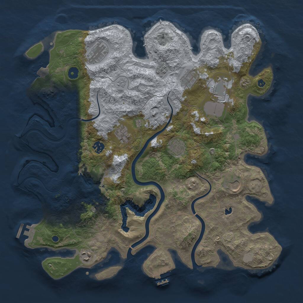 Rust Map: Procedural Map, Size: 4000, Seed: 20601809, 15 Monuments
